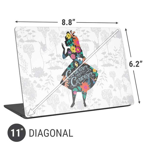 Disney Alice in Wonderland (animated) Silhouette Curiouser and Curiouser Universal Laptop 11in (8.8 x 6.2in) Skin